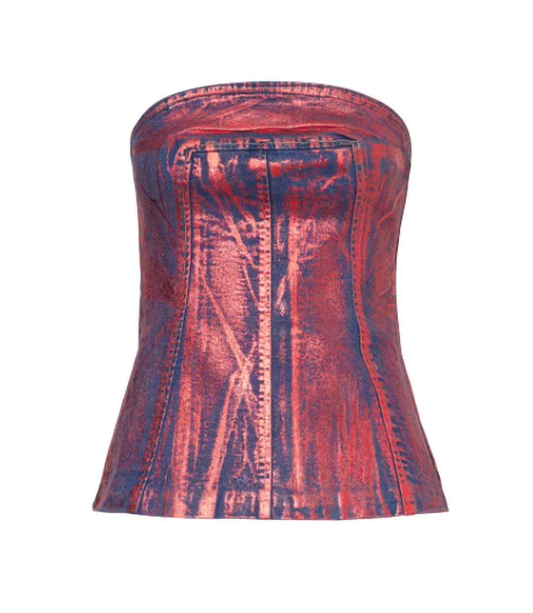 Haut Tube Bustier Femme Rouge AmyLynn-2