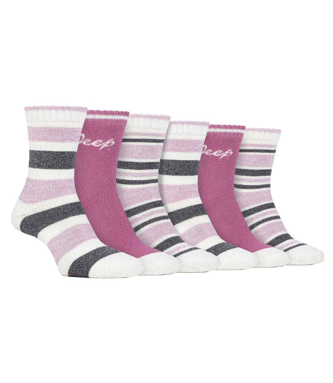 Ladies 6 Pack Walking Boot Socks | Performance Outdoor Socks for Hiking-1