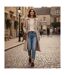 OZABI Mocassins Femme Bobo Chic Nœud Pampilles Daim Synthétique-5