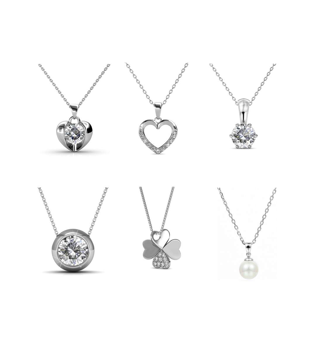 Calendrier de l'avent Coffret de l'avent coeur - 14 bijoux - Couleur rosée, Cristal d'Autriche