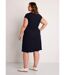 Robe courte boutonnée maille unie-2
