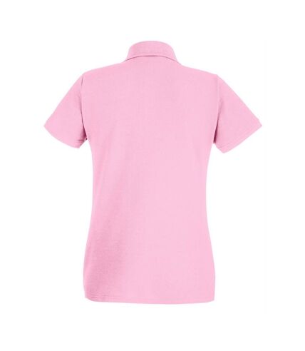 Womens/Ladies Fitted Short Sleeve Casual Polo Shirt (Baby Pink)
