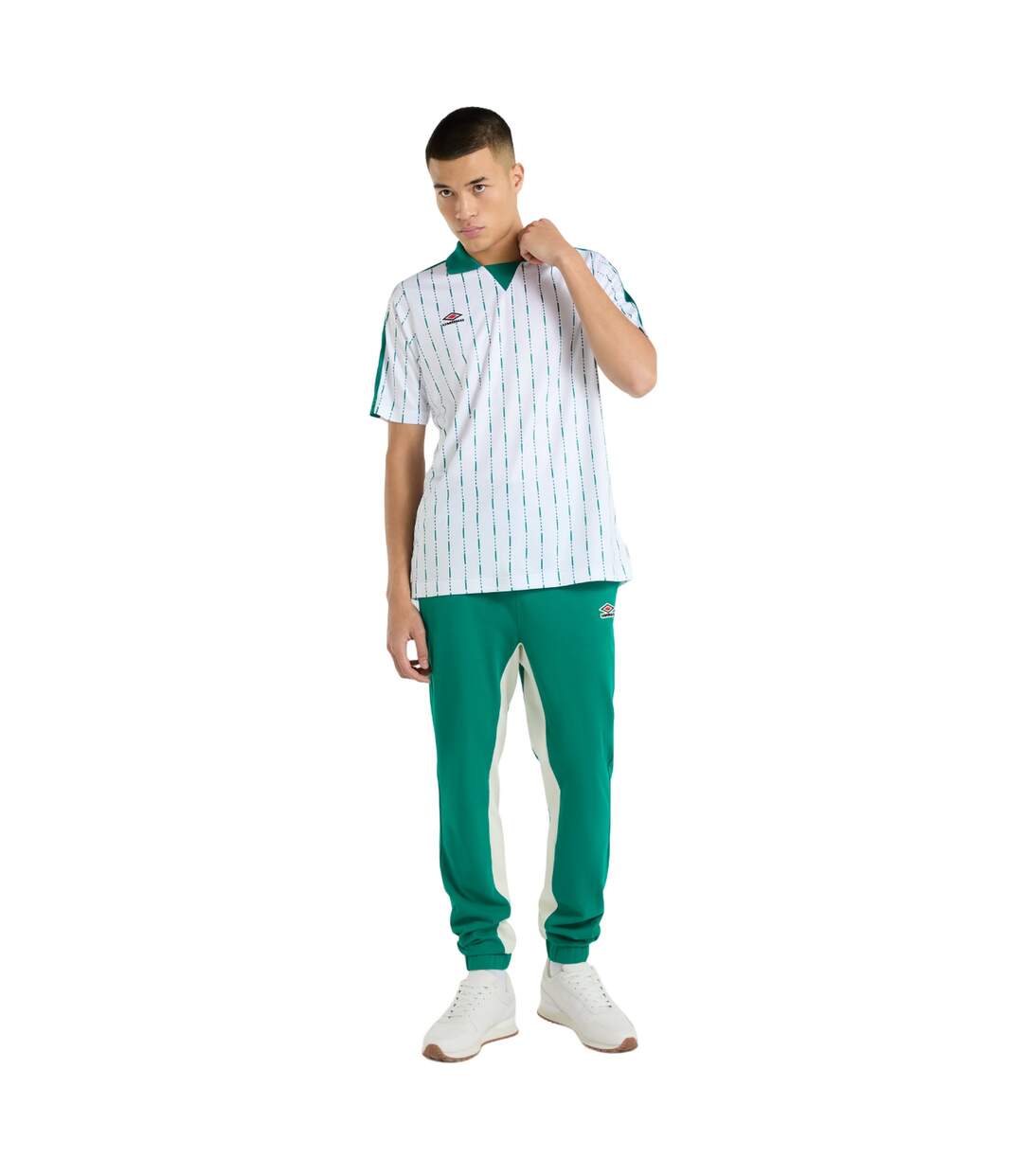 Umbro - Maillot - Homme (Blanc / Vert Quetzal) - UTUO2126-3