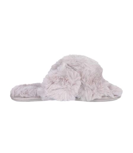 Chaussons Motif/style Duveteux Femme Gris Clair Jack Wills