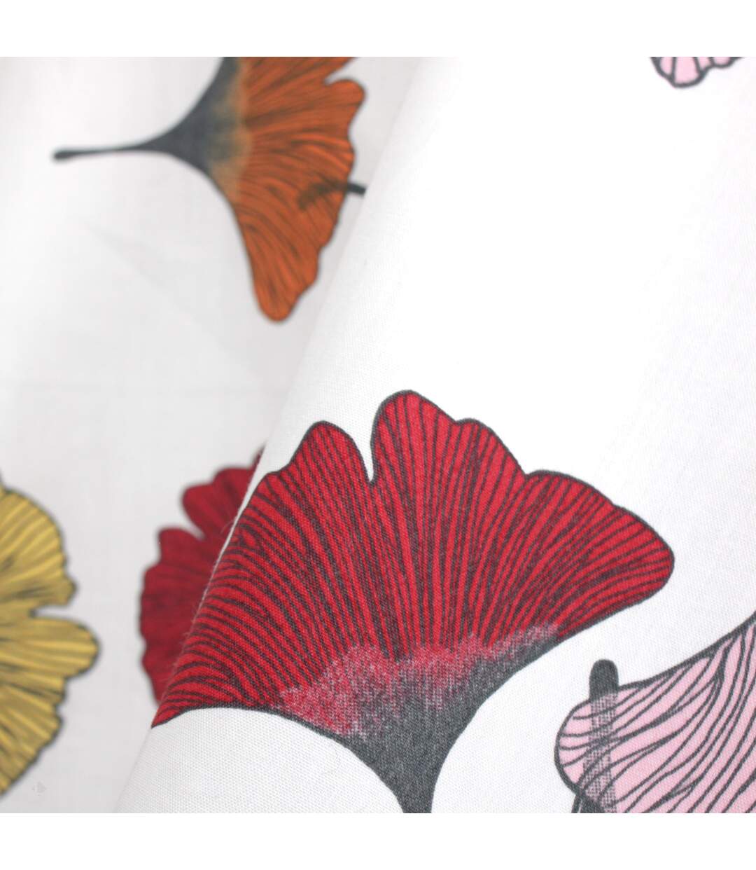 Taie de traversin percale pur coton GINKGO-4