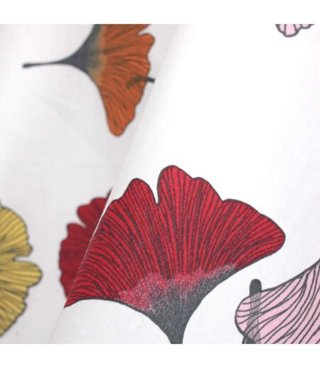 Taie de traversin percale pur coton GINKGO