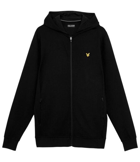 Mens Fly Fleece Full Zip Hoodie Jet Black Lyle & Scott
