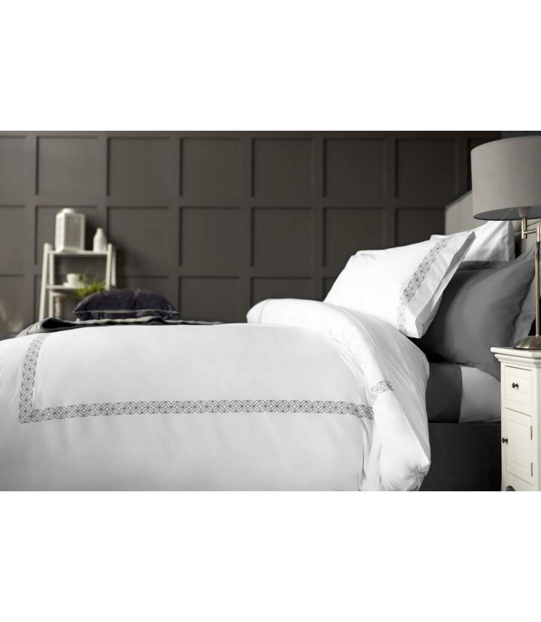 Parure de lit addison blanc / gris Belledorm-2