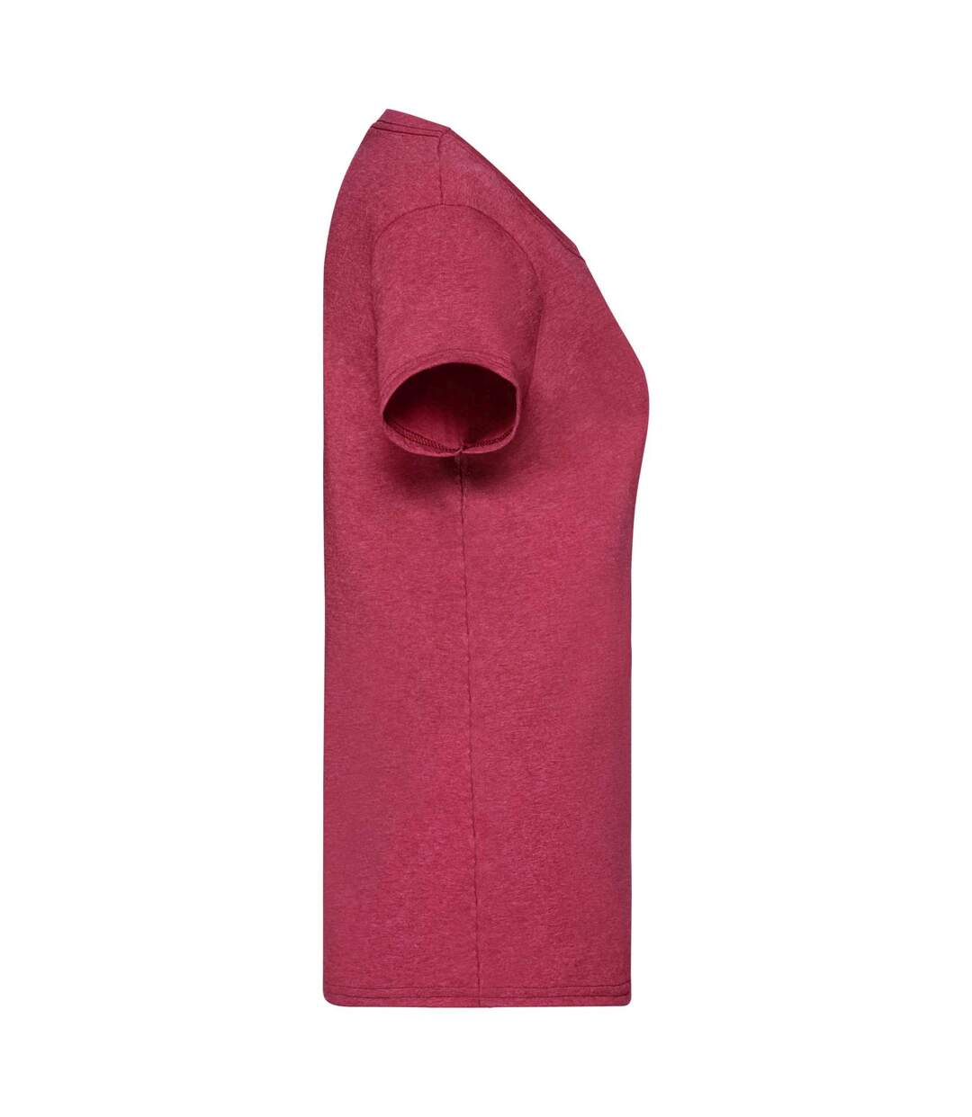 T-shirts Manches Courtes Femmes Rouge Chiné Fruit Of The Loom-3