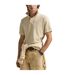 Mens Embroidered Logo Collared Slim Short-sleeved Polo Shirt Natural Ralph Lauren-1