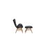 Fauteuil de Jardin Avec Repose-Pieds Tingeling 103cm Noir-2