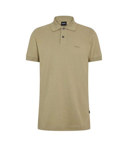 Mens Firenze Cotton Polo Shirt Pastel Green Boss