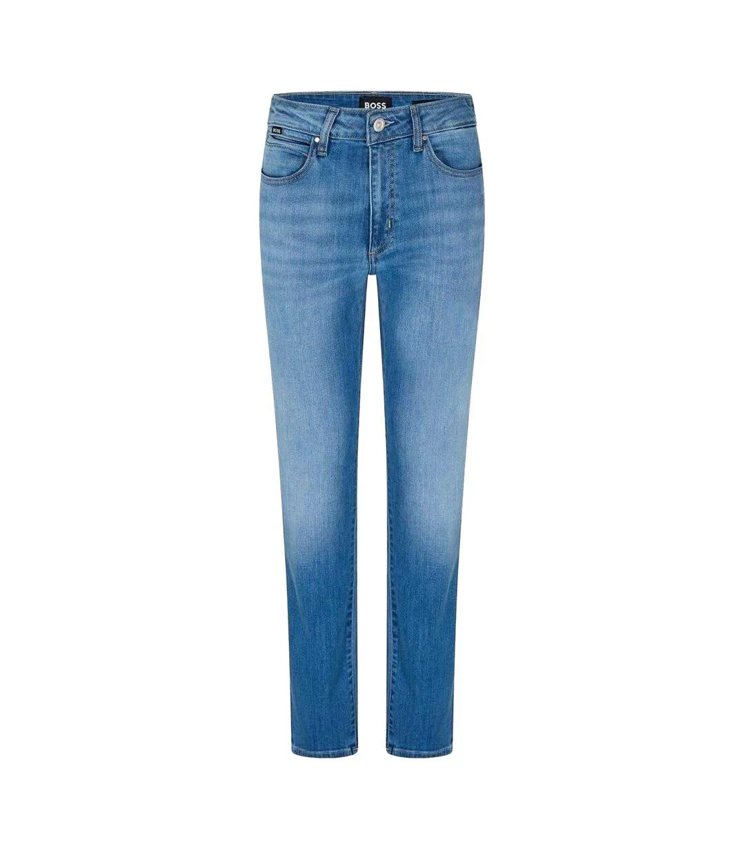 Mens Denim High Rise Slim Jeans Blue Boss-1