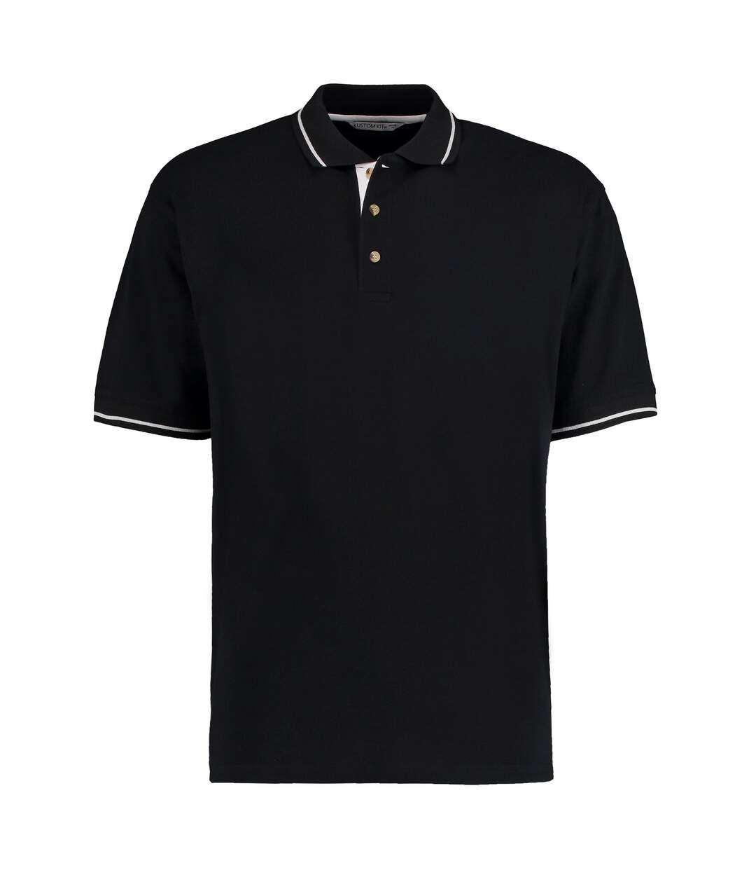 Polo st mellion homme noir / blanc Kustom Kit Kustom Kit