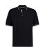 Mens st mellion classic polo shirt black/white Kustom Kit