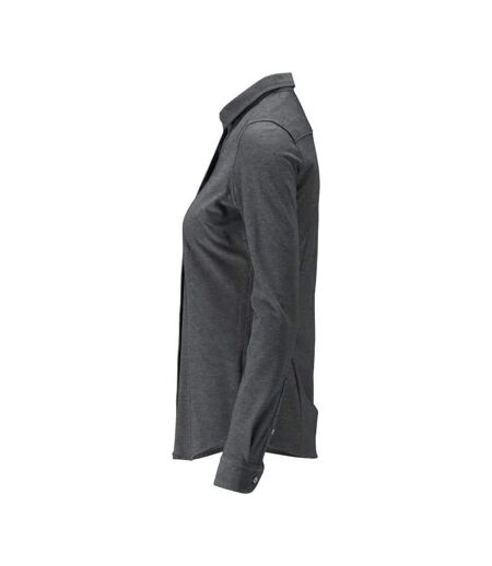 Womens/ladies Frontline Shirt Dark Anthracite Light Grey Flecked Mascot