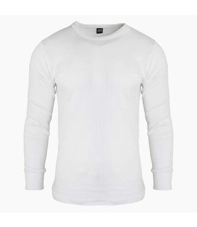 FLOSO Mens Thermal Underwear Long Sleeve T Shirt Top (Standard Range) (White) - UTTHERM22
