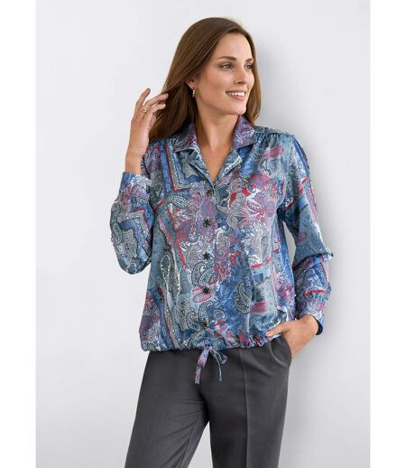 Chemisier-blouson jersey imprimé