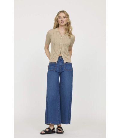 Jean coton cropped flare JOULIA