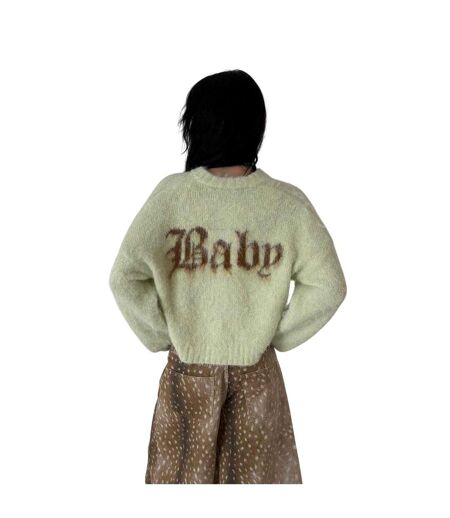 Womens/ladies Textured Cardigan Lime The Ragged Priest
