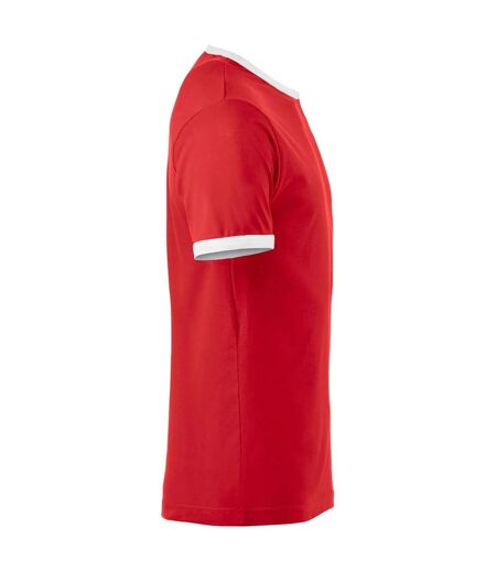 Unisex Adult Nome Ringer T-shirt Red White Clique