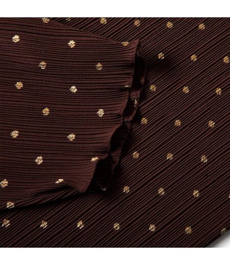 Womens/ladies Tilly Plisse Mini Dress Brown Never Fully Dressed