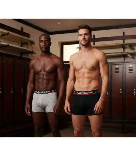 QUIKSILVER Licence Officielle Boxers Homme Pack de 4 Coffret Cadeau