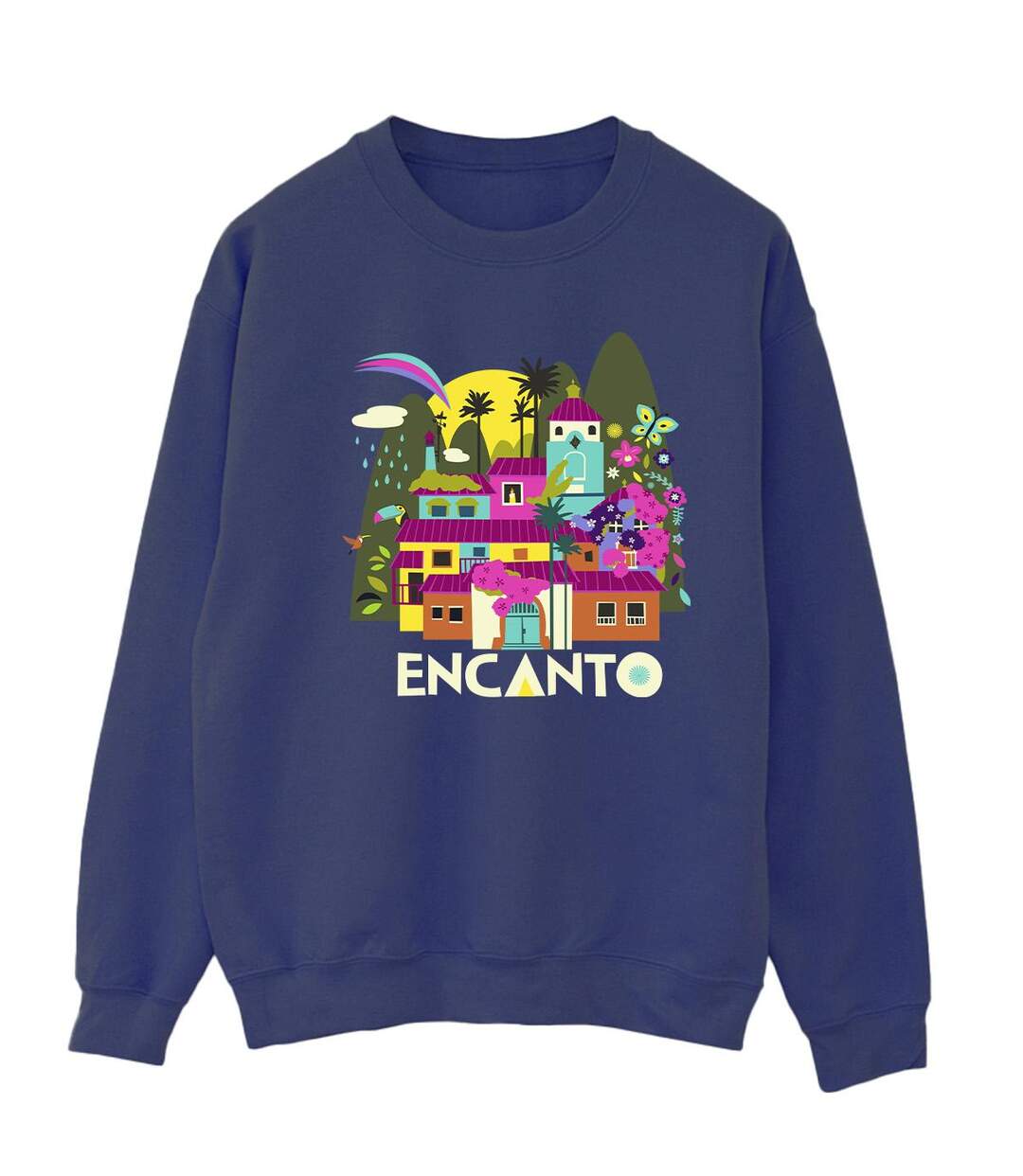 Disney - Sweat ENCANTO MANY HOUSES - Femme (Bleu marine) - UTBI16775-1