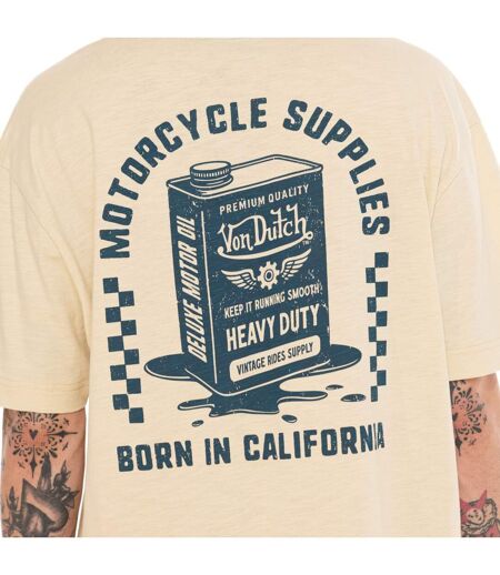 T-shirt homme comfort en jersey print devant et dos Oil Vondutch