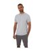 Mens Crew Neck Regular T-shirt Light Grey Marl Threadbare-1