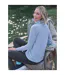 Womens/ladies Cashmere Polo Neck Fitted Jumper Periwinkle Blue WoolOvers-2