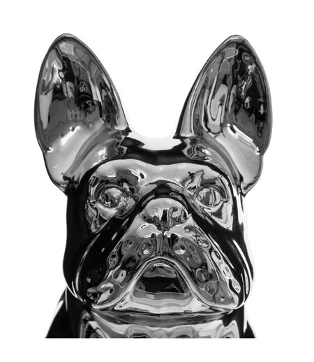 Statuette Déco Bulldog 22cm Argent
