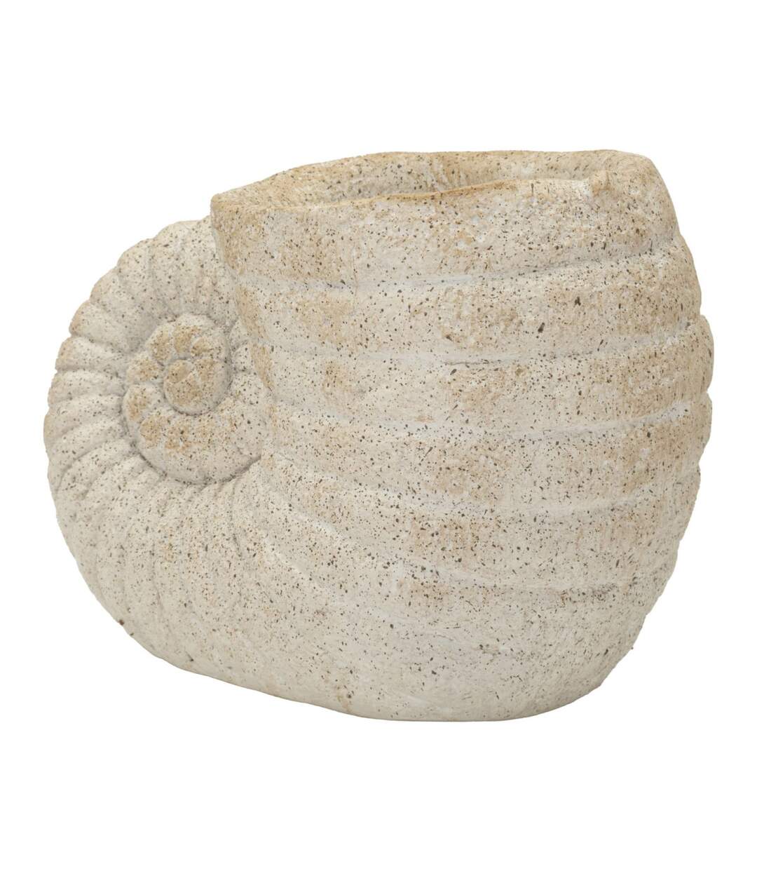 Vase Design Effet Sable Shell 33cm Beige-2