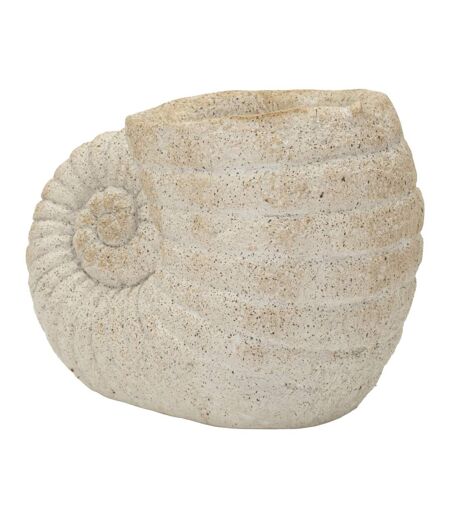 Vase Design Effet Sable Shell 33cm Beige