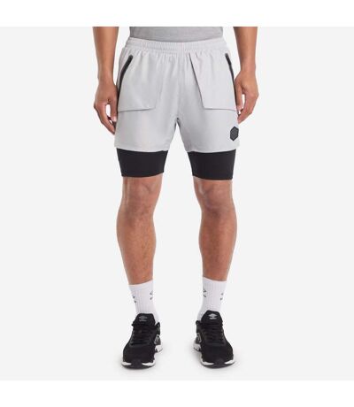 Mens pro training elite hybrid short harbour mist/black Umbro