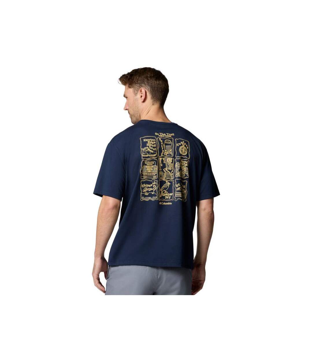 T-shirt Motif/style Imprimé Au Dos Cedar Trail Homme Bleu Marine Columbia-3