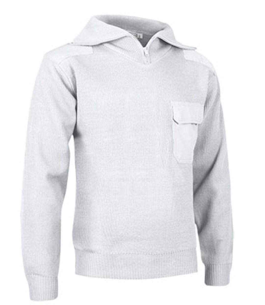 Pull épais col camionneur - Homme - REF DRIVER - blanc