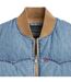 Mens Western Puffer Gilet Light Blue Brown Levis-4