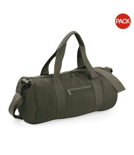 Lot de 2  Sac de voyage 20 litres taille unique vert militaire Bagbase