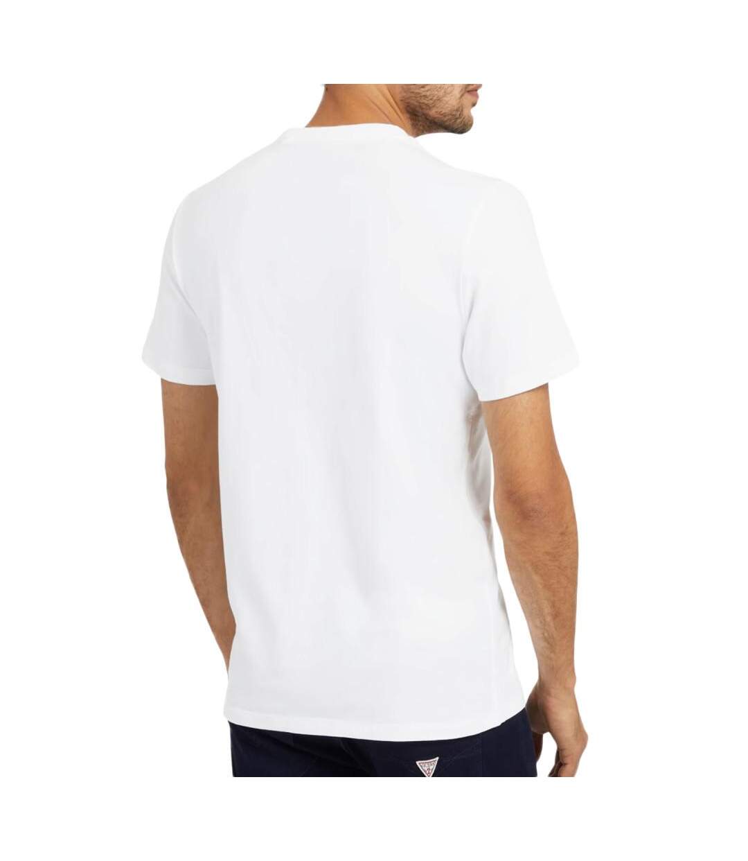 T-shirt Blanc Homme Guess Puff - XL-2