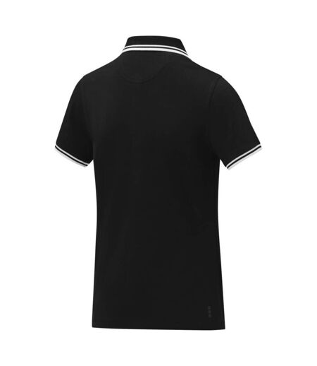 Elevate Womens/Ladies Amarago Short-Sleeved Polo Shirt (Solid Black)