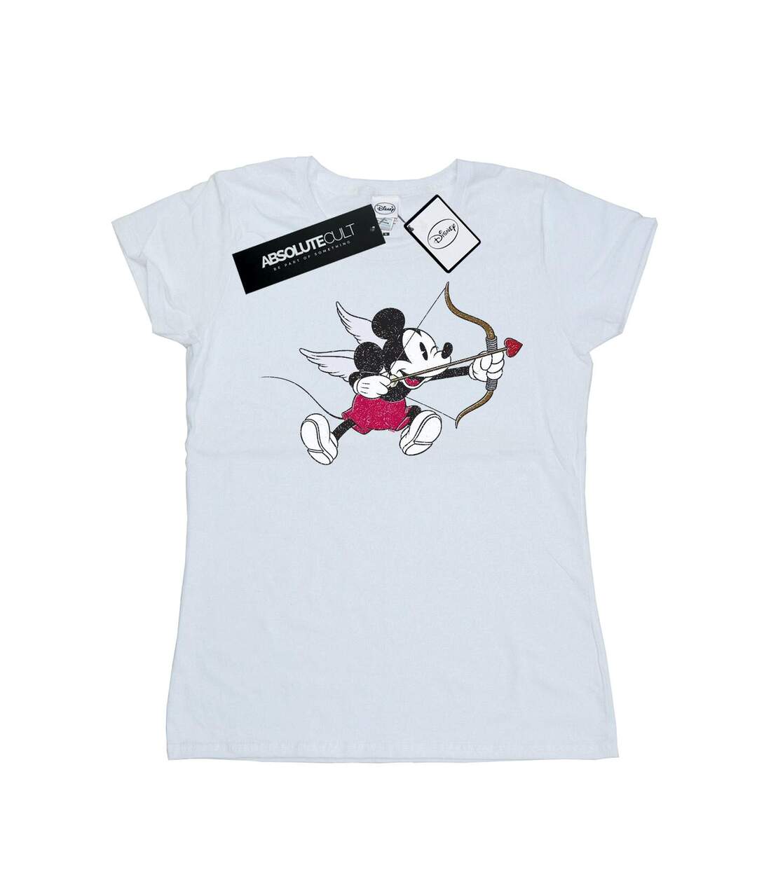 Disney T-shirt en coton Femme/Madame Mickey Mouse Love Cherub (Blanc) - UTBI32323-1