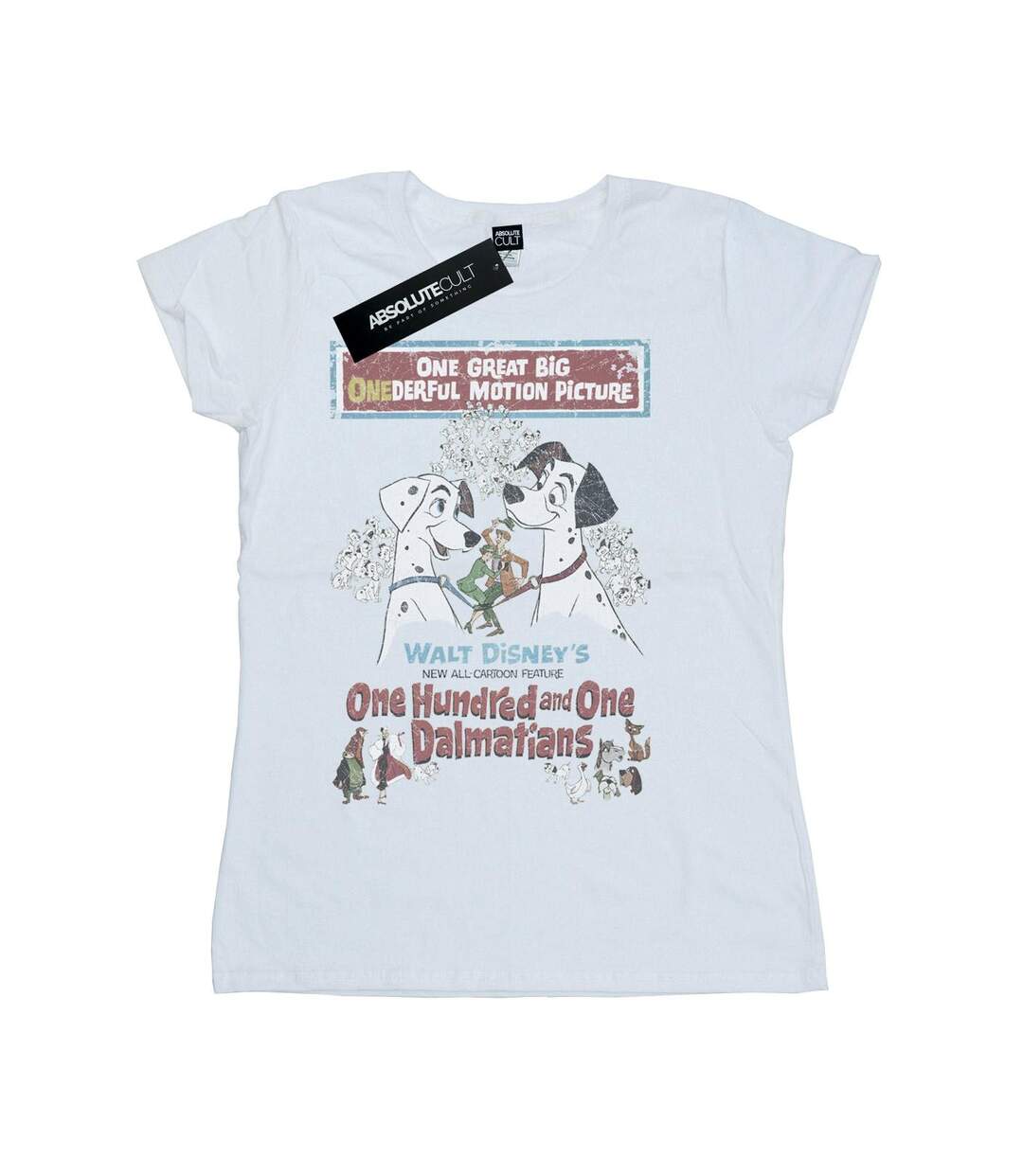 Disney Femme/Les femmes 101 Dalmatiens - T-shirt en coton avec affiche rétro (Blanc) - UTBI48413-1