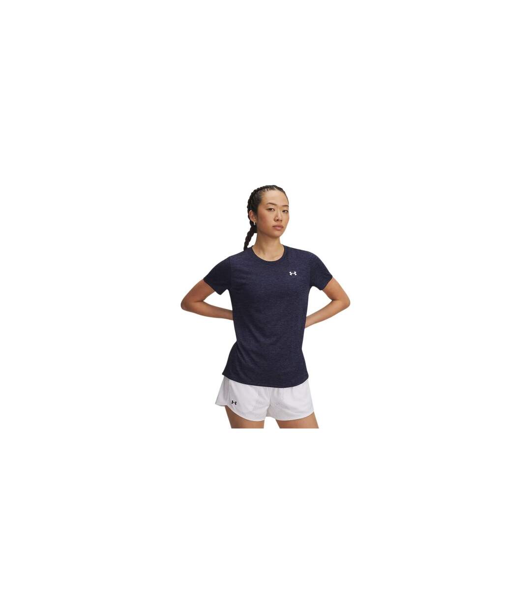 Womens/ladies Twist Short-sleeved T-shirt Midnight Navy Under Armour-1