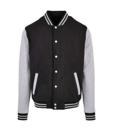 Veste De Base Contrastée Pour Hommes Noir Gris Chiné Build Your Brand