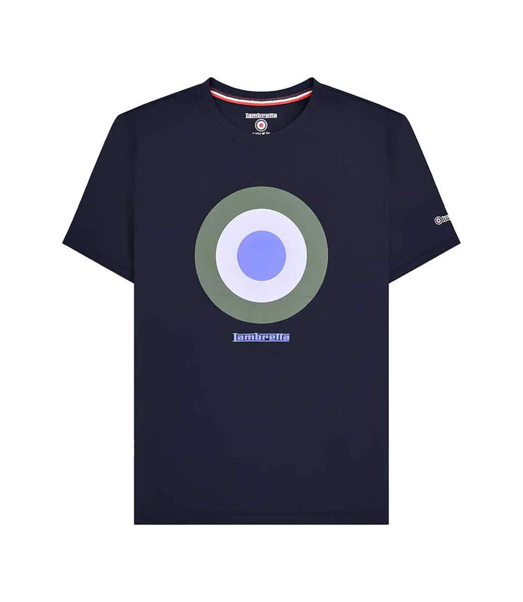 T-shirt Style Cible Homme Bleu Marine Lambretta-1