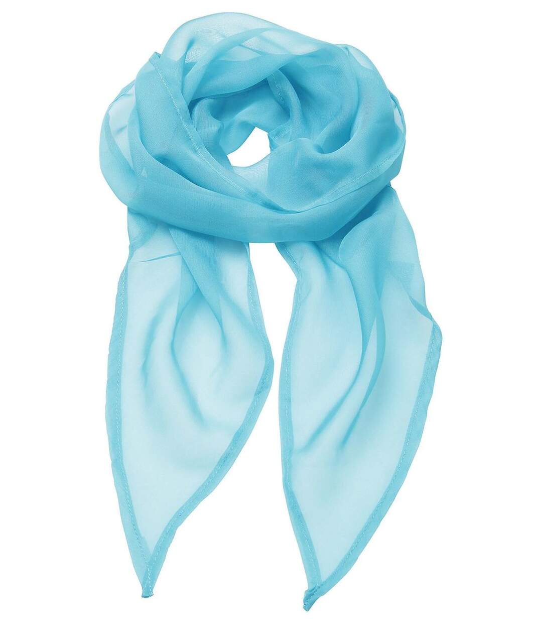 Foulard mousseline - PR740 - bleu turquoise-1