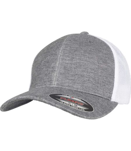 Casquette trucker flexfit gris / blanc Yupoong