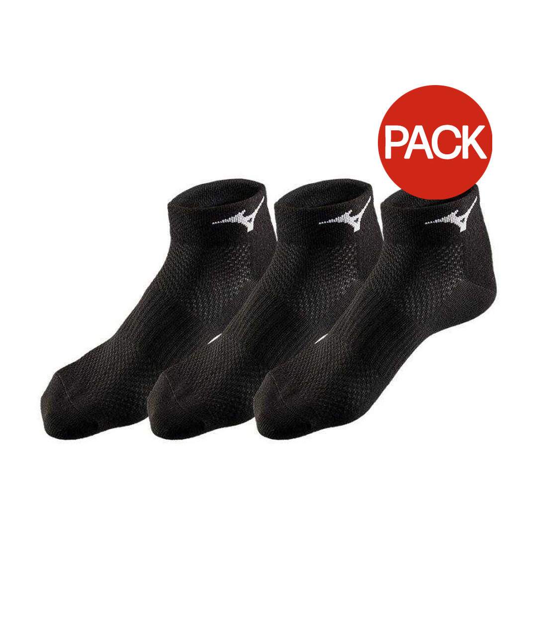 Lot De 3  Socquettes Entraînement Homme Noir Mizuno-1