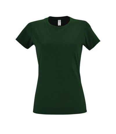 SOLS Womens/Ladies Imperial Heavy Short Sleeve Tee (Bottle Green)